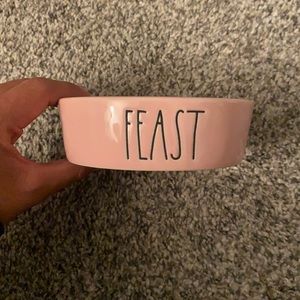 Rae Dunn xs/small dog/cat bowl pink